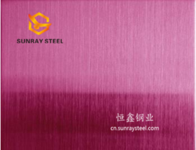 中国红不锈钢拉丝板   定制中国红不锈钢板