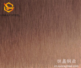 佛山专业供应304 201 彩色不锈钢拉丝板 玫瑰金拉丝板 表面加工
