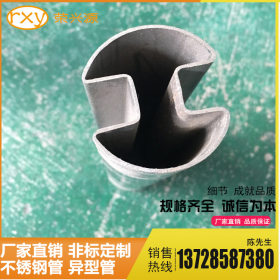 佛山生产厂家供应不锈钢异型管304 不锈钢凹槽管 不锈钢管厂