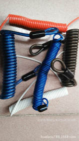 渔具用提醒钢丝绳，防失手弹力拉伸钢丝绳，渔具配件钢丝绳