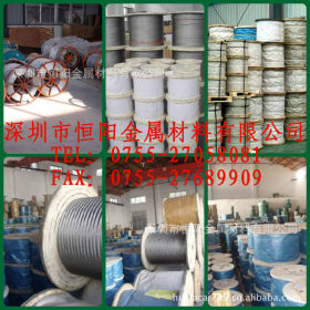 供应进口包胶钢丝绳，304不锈钢钢丝绳，316不锈钢丝绳