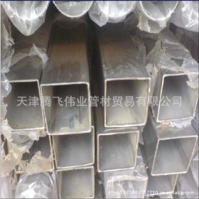 天津316不锈钢装饰管 现货40*60*1.5不锈钢方管 生产定做非标方管