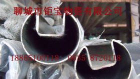 201不锈钢凹槽管-卡玻璃专用抛光凹槽钢管-立柱凹槽管生产厂家