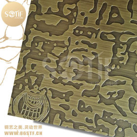 厂家批发气质高冷的不锈钢纳米自由纹青古铜装饰板