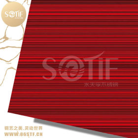大型商场室内装饰的不锈钢红黑线条彩花装饰板