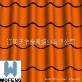 瓦纹印花钢卷屋顶瓦纹钢板出口瓦纹钢卷彩涂板用于屋顶压瓦