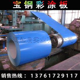 【正品】宝钢彩涂聚酯环保钢卷（板）TDC51D+Z海蓝