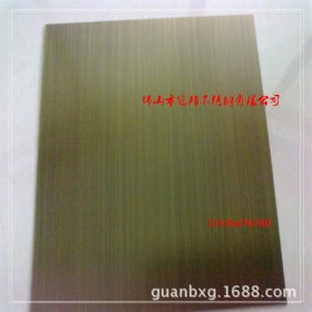 厂家批发 不锈钢仿铜板 201不锈钢哑光拉丝板 北京不锈钢