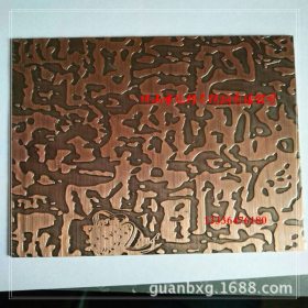 天津不锈钢板镀铜价格 SUS304不锈钢青古铜拉丝