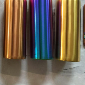 电镀拉丝黑钛201不锈钢圆管28*0.7*0.9 方管22*22*1.4 水镀彩色管