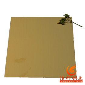 304不锈钢钛金板 厂家直销发纹拉丝黄金色不锈钢装饰条材料 经邦