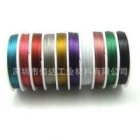 0.38MM包胶不锈钢钢丝绳  手链饰品编织彩色包胶极细不锈钢丝绳