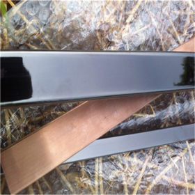65*15黑钛金201/304不锈钢矩形管0.3-3.5mm足厚扁管6米一支价格