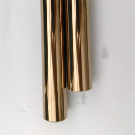 厂家现货201/304玫瑰金不锈钢圆管外径27mm厚度0.5*1.5光面/拉丝