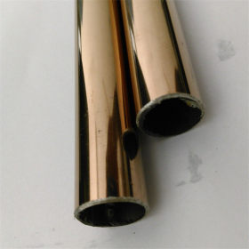 304不锈钢玫瑰金圆管外径133mm光面/拉丝不锈钢圆通直径133毫米