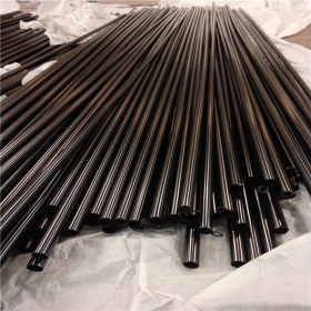 304不锈钢黑钛金圆管外径323m光面/拉丝不锈钢圆通直径323.85毫米