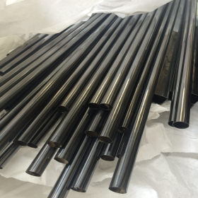 304不锈钢黑钛金焊接管圆管外径18mm价格 不锈钢圆通直径18厘厂家