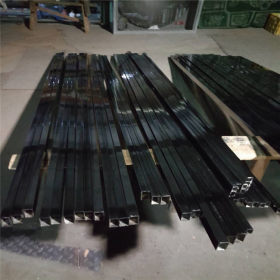 厂家供应304不锈钢黑钛金光面矩形管80mm*60mm实厚0.8-3.0毫米