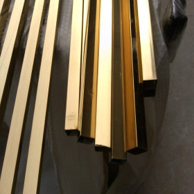 佛山厂家304不锈钢黄钛金光面/拉丝方管80*80mm实厚1.0-2.0方通