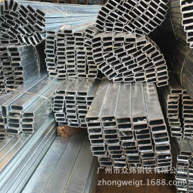 广州批发热镀锌矩形管 镀锌矩形钢管 Q235B 现货国标