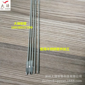 专业加工 SUS304医用不锈钢缩尖针管 精密毛细管封尖头 平头