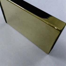 黄钛金矩形管304不锈钢管扁40*30*0.8*0.9*1.0mm镜光面黄钛金
