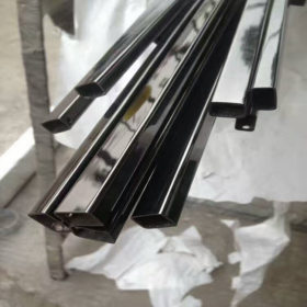 黑钛金不锈钢方管100*50拉丝镜面可定做6米 道具架黑钛方管门框料