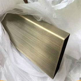 拉砂钛金不锈钢圆管 镜面钛金不锈钢圆通 304不锈钢方管钛金厂家