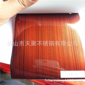 上海厂家直销彩印花纹木纹覆膜 可选201/304不锈钢彩色橱柜覆膜板