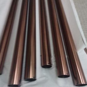 201拉丝玫瑰金管60*30*1.0*0.8镜面黑钛金/电镀钛金不锈钢管厂家