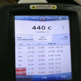440C不锈钢板 AISI440C 440U 硬度成分测试表 NS S44004