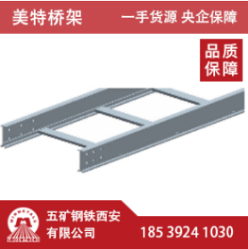 美特电缆桥架铝合金梯式B型直通（铝合金表面）不含盖板