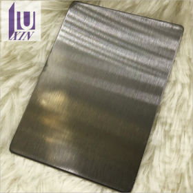 现货彩色板 拉丝无指纹黑钛 古铜色镀色 304不锈钢板供应