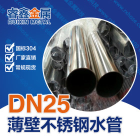 0.8mm不锈钢薄壁304水管 DN15睿鑫厂家直供饮用水不锈钢管