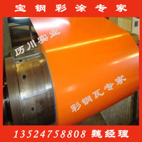 宝钢氟碳 彩涂卷亮橙 彩涂板 PVDF彩涂板彩钢卷1.2mm厚