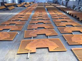 耐候钢板 园林公园专用耐候钢板 各种图形可切割公园装饰雕刻钢板