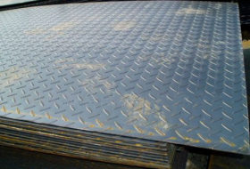 热镀锌花纹板10MM防滑花纹铁板4MM钢板 踏步钢板加工 铺面铁板