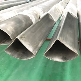 广州201不锈钢扇形管 拉丝面扁形管厂家 201异形管