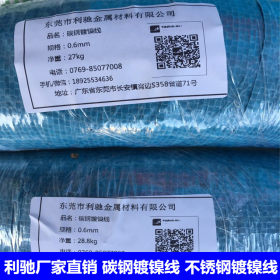利驰厂家直销 进口镀镍钢丝 国产镀锌线0.3 0.4 0.5 0.6 1.2mm