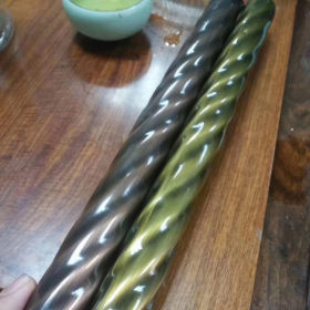 201不锈钢螺纹管6米长门花配饰用管 304钛金不锈钢压花管 花纹管
