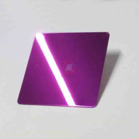镜面紫红色不锈钢装饰板材 304#镜面彩色不锈钢板材料供应商家