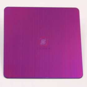 直纹紫红色不锈钢板电镀价格 高比304#装饰材料电镀无指纹厂家