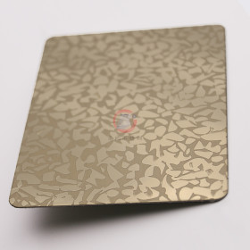 镜面钛金腐蚀不锈钢装饰板销售价格 304#钛金自由蚀刻板加工厂家
