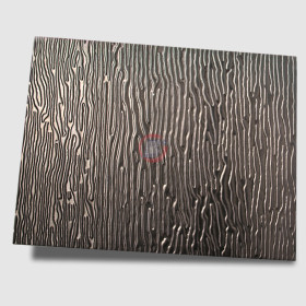 黑钛木纹压花不锈钢板 门套、大门用不锈钢木纹黑色压花板价格