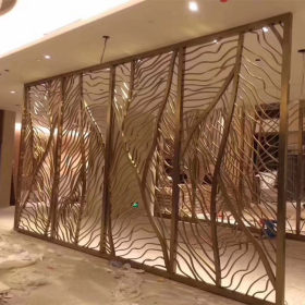 广东东莞广州不锈钢屏风隔断 酒店工程 新中式屏风仿古铜 KTV酒吧