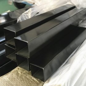 黑钛金不锈钢管 黑色不锈钢管 镀黑钛不锈钢方管